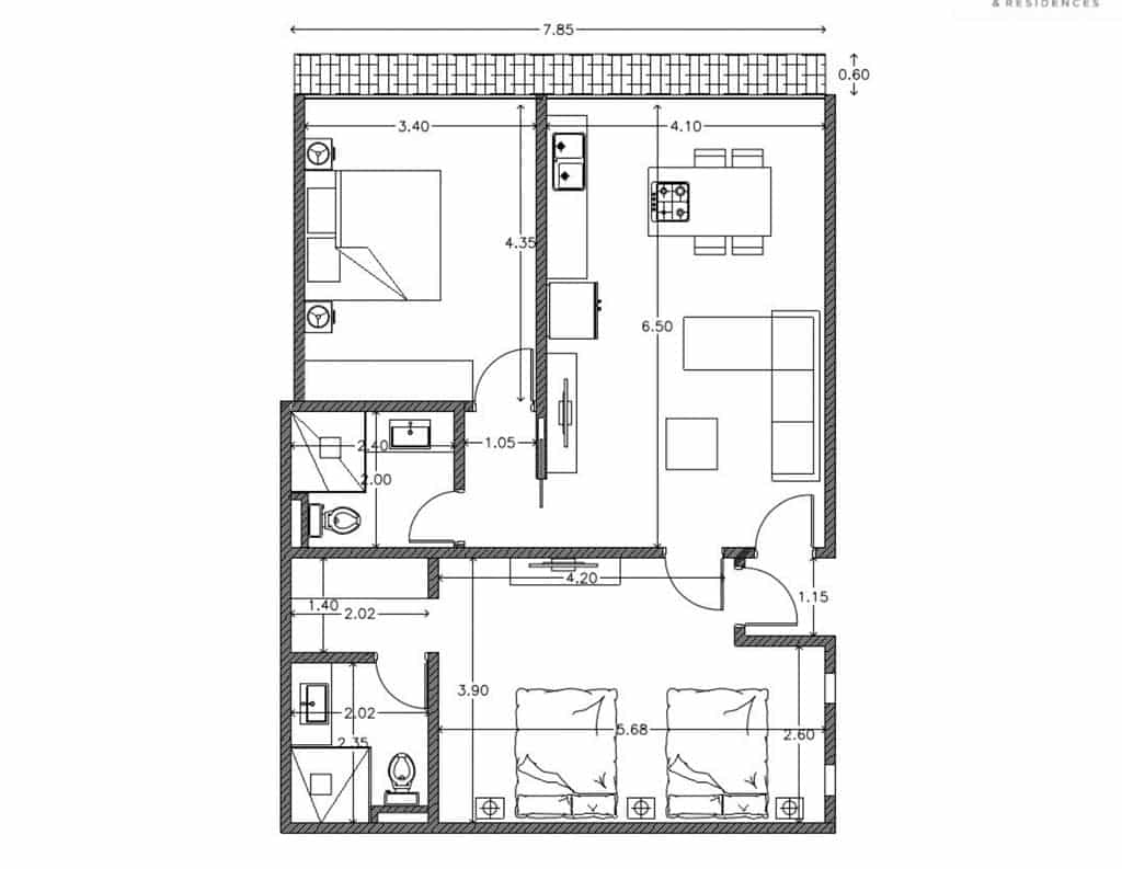 IT Hotel Condo 304 Floor Plan