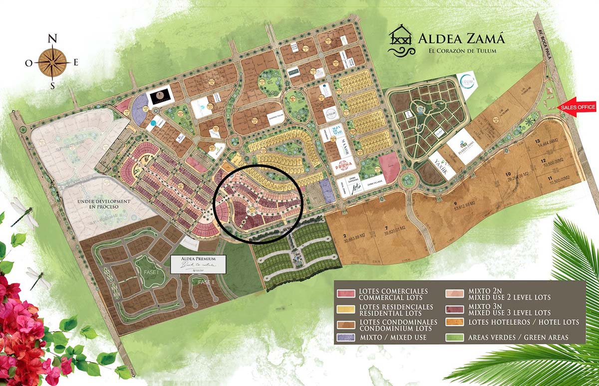 Aldea Zama Tulum Map Mixed Use Aldea Zama Land - Tulum Real Estate For Sale